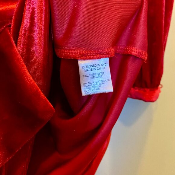 Yumi Kim Red Velvet Dress with Wrap Skirt Size XS - Picture 5 of 7